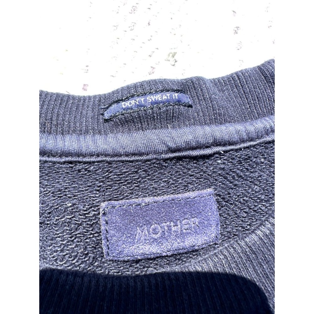 MOTHER Sweater Women's Small Blue Graphic La Bodega Long Sleeve Crew Neck Cotton - Picture 9 of 10